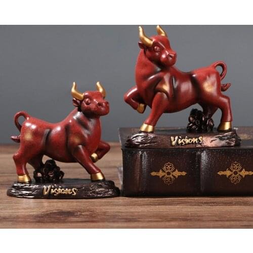 Creative Cattle Figurines Ornaments Miniature Home Desktop Decor Display Mold Desk Decoration Crafts Souvenirs Room Decor