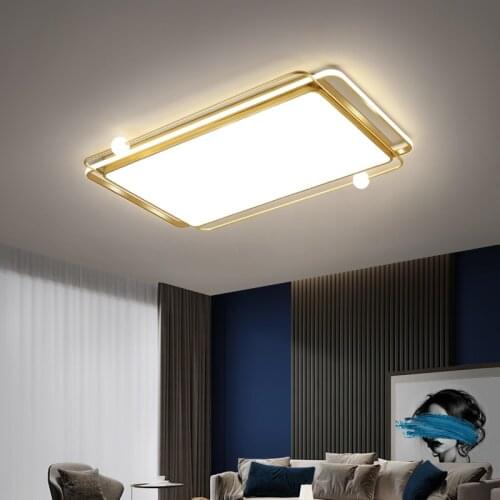New Square/rectangle Modern Led Ceiling Lihgts For Living Room Studyroom BedRoom Lights gold Led Ceiling Lamp Light Fixtures