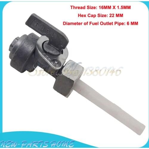 M16 x 1.5mm Fuel Gas Tank Petcock Switch Valve For Powermate Gasoline Generator