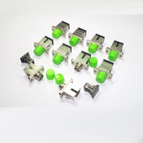 Jyttek 10pcs Metal FC to SC /APC Simplex Fiber Optic Adapter Connector
