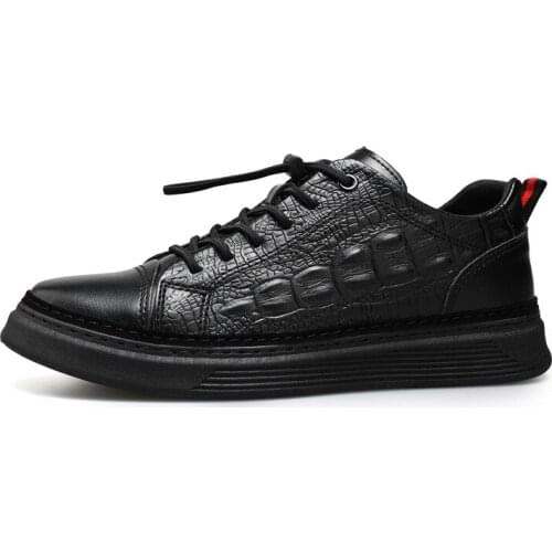 2021 Early Autumn New Fashion Mens Leather Casual Shoes Breathable Lace-up Shallow Flat Boat Shoes Waterproof for Daily