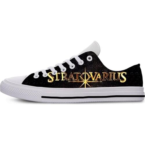 Mens Low-top Casual Shoes Stratovarius Band Most Influential Metal Bands of All Time 3D Pattern Logo Men Shoes