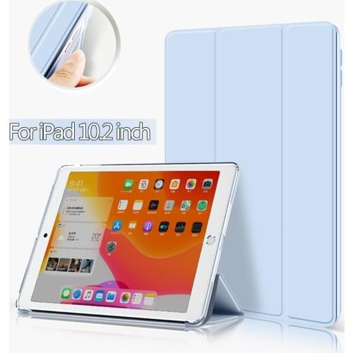 New 2019 7th Gen Trifold Smart Case for iPad 10.2 inch case Auto Sleep Wake Lightweight Stand funda Case A2198 A2199 A2200