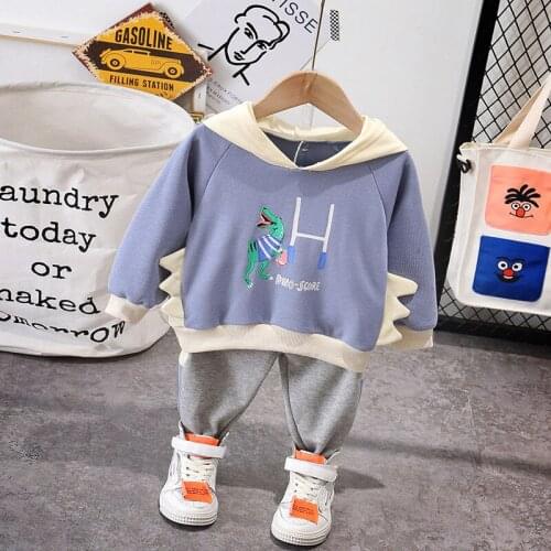 2020 New Spring Baby Casual Tracksuit Children Boys Girls Hoodies Jacket Pants 2Pcs Kids Suit Cotton Infant Clothing Sport Sets