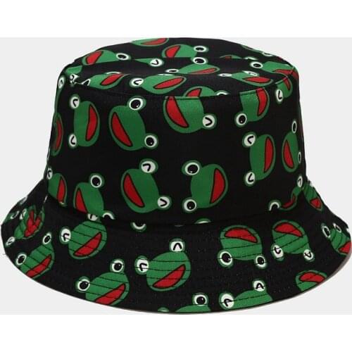 2021 New Summer Cartoons Animals Bucket Hat For Women Men Outdoor Foldable Bob Fisherman Hat Girls Boys Gorros Panama Sun Hat