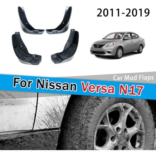 For Nissan Versa Sedan Latio Sunny Almera N17 2011-2019 Front Rear Car Mudflap Mud Flaps Guard Splash Flap Mudguards Accessories