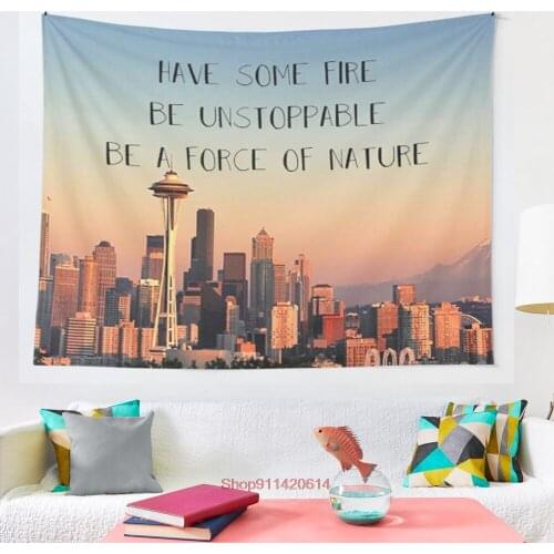 Have some fire be unstoppable be a force of nature tapestry Cover Beach Towel Picnic Yoga Mat Home Decoration Wall Hanging