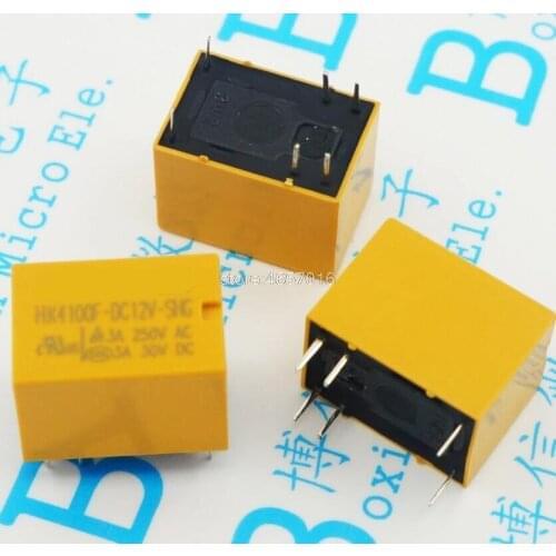 Signal Relays HK4100F-DC 3 5 9 12 24 V-SHG 6-Pin 3A250V 1 On 1 Off