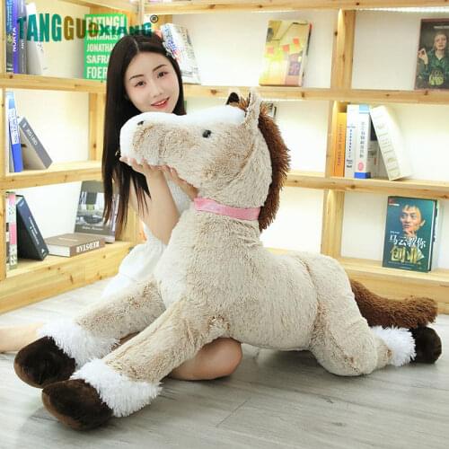90cm Cute Plush Toys Horse Soft Stuffed Animal Doll for Kids Girl baby Christmas Present lovely birthday Xmas Gift