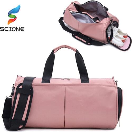 Woman Gym Bag Yoga Bags Large Capacity Fitness Sports Black Portable Travel Training Backpacks With Shoes Compartment XA149Y