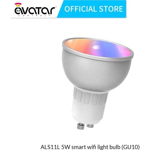 Avatarcontrols 5w Smart Light Bulb GU10 Base Compatible with Alexa/Google Home BR30 WiFi Dimmable LED Lamp Voice Control RGBW