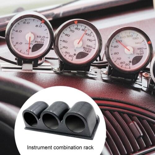 Universal Carbon Texture Triple Gauge Pod Holder 3 Holes 6cm Meter Panel Mount Bracket for Cars