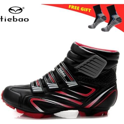 TIEBAO Winter Cycling Shoes Self-Lock SPD Mountain Bike Sapatilha Ciclismo Mtb Men Bicycle Men Sneakers Women Ankle Boots