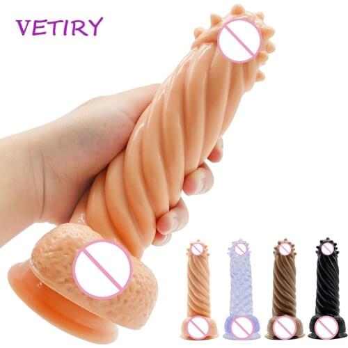 VETIRY Huge Big Penis Suction Cup Dildo Sex Toys for Woman G-spot Orgasm Female Masturbation Anal Butt Plug Particle Stimulation
