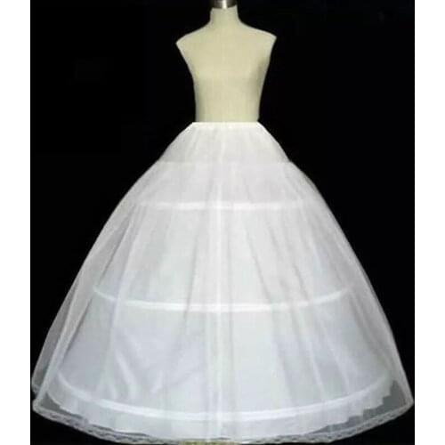 Bride Bridal Wedding Dress Support Petticoat 3 Hoops 1-layer Yarn Skirt Women Costume Skirts Lining Liner