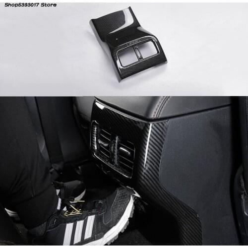 Car Rear Air Conditioner Outlet Panel Armrest Box Anti-kick Frame Cover Decoration for Mazda CX5 CX-5 2021 2017 2018 2019 2020