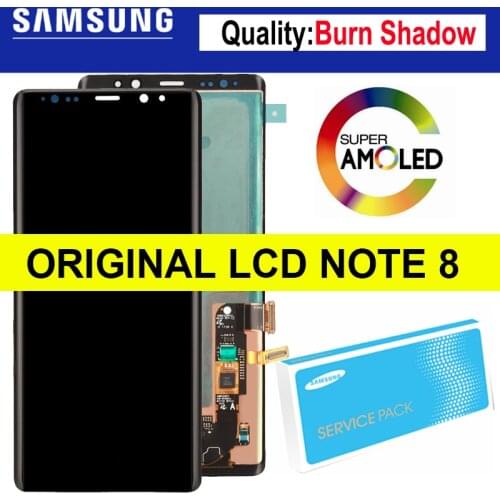 Original 6.3" Super Amoled Display with Burn-Shadow for SAMSUNG Galaxy Note 8 LCD N950 N950F LCD Display Touch Screen Digitizer