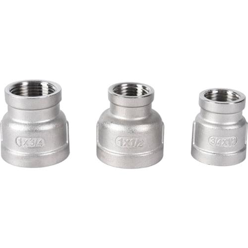 1/8" 1/4" 3/8" 1/2" 3/4" 1" 1-1/4" 1-1/2" BSP female to female Thread Reducer 304 Stainless Steel Pipe Fitting Connector Adpater