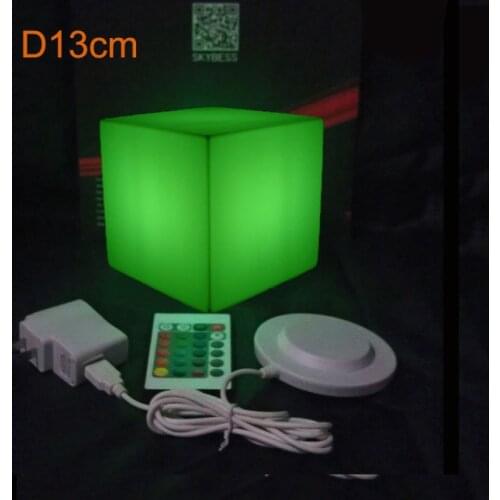 D13cm Party Event Illuminated Cube Seat Led Glowing up in dark Outdoor Decoration Night Lights Dropshipping Free shipping 1pc
