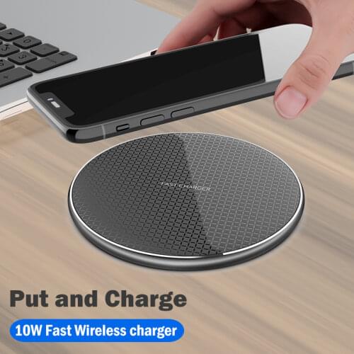 10W 7.5W Fast Qi Wireless Charging for Samsung S9 S10 S20 S21 Plus Ultra FE Wireless Charger Pad for iPhone 11 Pro X XR XS Max