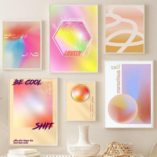 Abstract Psychedelic Gradient Spiritual Wall Art Canvas Painting Nordic Posters And Prints Wall Pictures For Living Room Decor