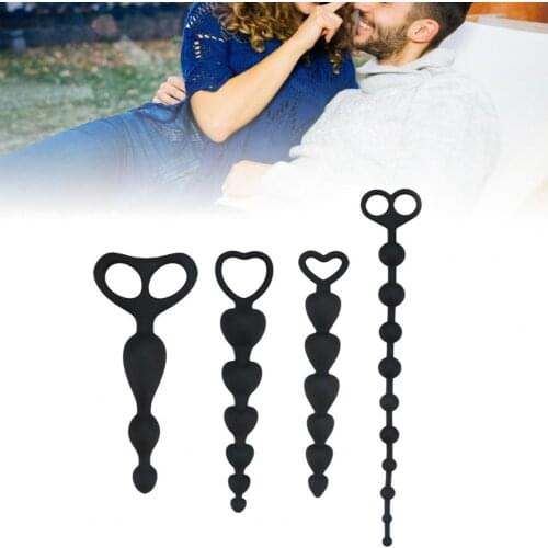 OLO Female Anal Plug Fruity Ergonomic Heart-Shaped Silicone Butt Pull Beads Prostate Massager Couple Sex Toy For Valentines Day