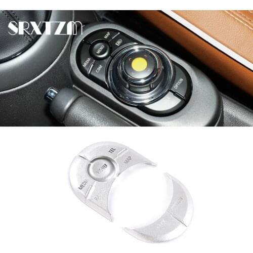 Car Aluminum Console Multimedia Button Frame Cover Sticker for MINI Cooper F54 F55 F56 F60 2014-2021( RADIO Model)