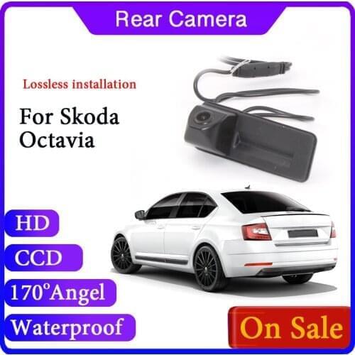 Car Rear View Back Up Camera For Skoda Octavia 5E 2012~2020 Car Reversing Aid Handle Camera