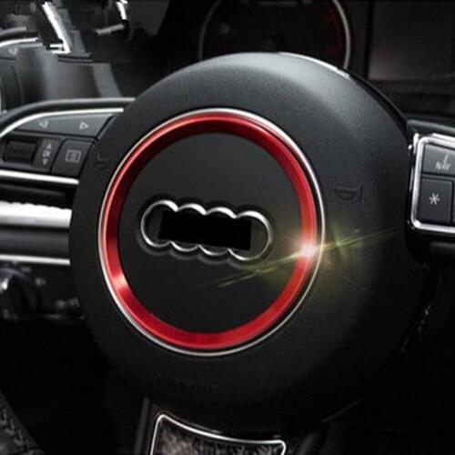 Car Styling Auto Steering Wheel Hub Cover Accessories Decoration Stickers Ring Case For Audi A4 B9 A3 A6 A6L Q3 2017 2018