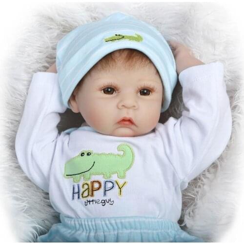 Boneca reborn boy bebe reborn silicone dolls 22inch 55cm children gift toy doll reborn babies alive