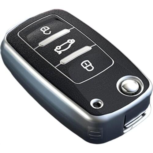 TPU Car Key Case Cover for Volkswagen VW Polo Golf 7 MK7 Tiguan passat Key Case For Skoda Octavia Kodiaq Karoq For Seat Ateca