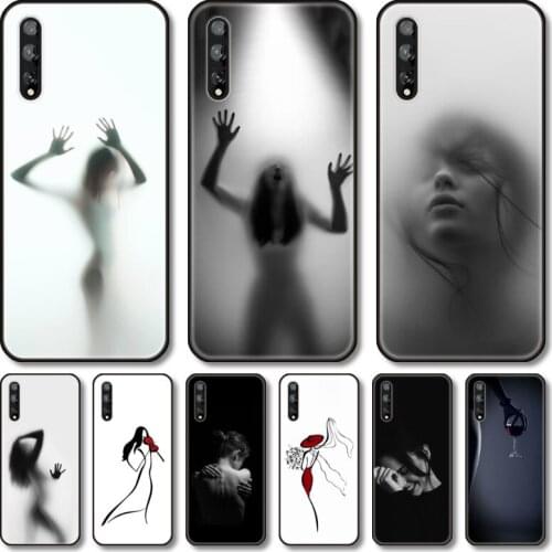 Hazy sexy women Phone Case For Huawei Y 5 6 7 8 9 A P S Pro 2020 2019 Black Shell Cover