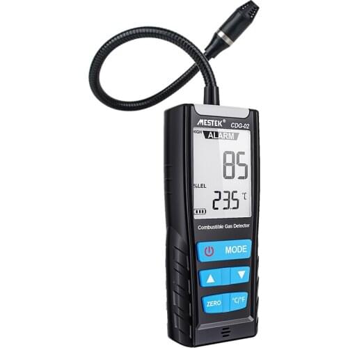 LCD Combustible Gas Detector Gas Analyzer Natural Gas Leak Location Determine Meter Air Quality Monitor Sound Light Alarm MESTEK