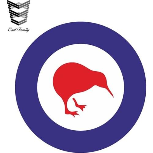 EARLFAMILY 13cm x 13cm New Zealand Air Force Roundel Vinyl Sticker for Laptop Hard Hat Helmet Decal Waterproof Car Stickers