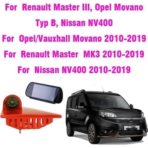 Stop Lights Rear View Brake Light Camera For OPEL Movano B + Nissan NV400 + Renault Master III 2010-2019
