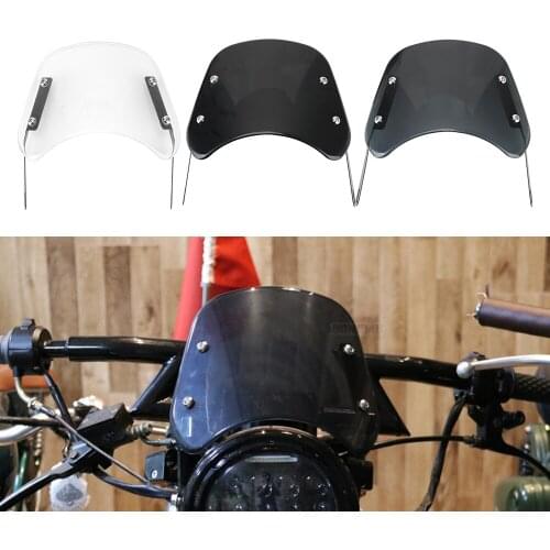 Motorcycle Headlight Windshield 3 Colors 5-7 inch Windscreen for Honda Kawasaki Suzuki Wind Deflector Universal