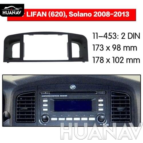HUANAV Car Radio stereo Fitting installation adapter fascia For 2009-2012 KIA FORTE (Black Manual AC) Radio frame Audio Fascias