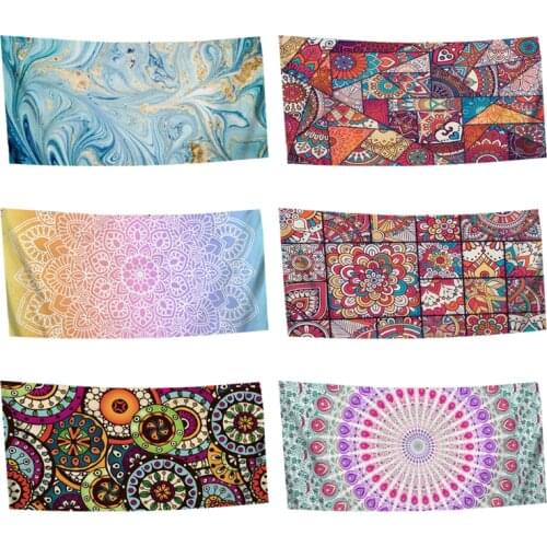 Summer Microfiber Quick Dry Beach Towel Bohemian Geometric Floral Mandala Printed Sports Swimming Pool Absorbent Blanket