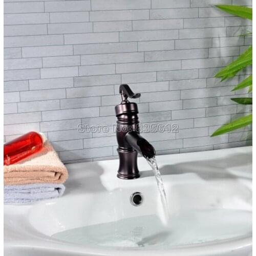 NEW Oil Rubbed Brass "Water Pump Look " Style Bathroom Basin Faucet Single Handle Vessel Sink Mixer tap Deck Mounted Wpt004