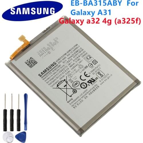 Samsung Original EB-BA315ABY Battery For Samsung Galaxy A31 2020 Edition Genuine Replacement Battery 5000mAh With Free Tool