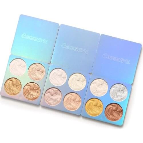 CmaaDu 4 Colors Brighten Highlighter Baking Eyeshadow Palette Repair Facial Makeup Powder Contour Blush Make Up Cosmetics TSLM2