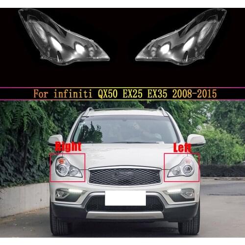 Headlight Clear Lens Cover Lampshade Fit For Infiniti QX50 EX25 EX35 2008 2009 2010 2011 2013 2014 2015 Shell Car Accessories