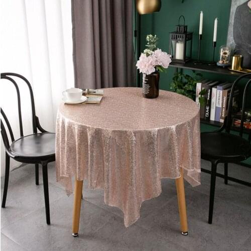 Super Dense Sequin Christmas Tablecloth Gold Silver Rose Gold Sequin Table Cloth Wedding Party Decoration New Years Table Cover