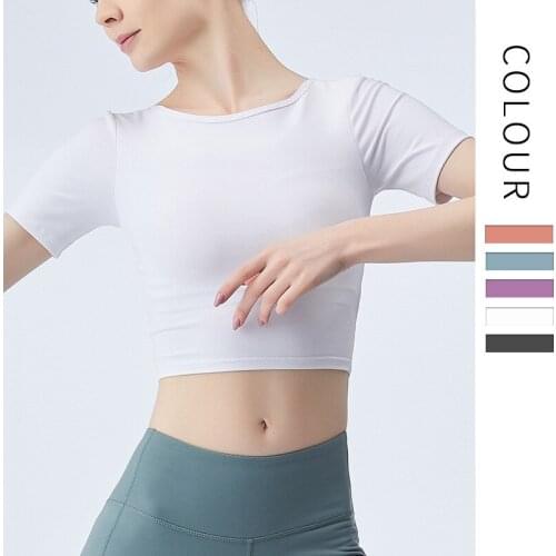 Sexy Yoga Top with Built In Bra Quick Dry Crop Top Workout Shirts White Long Sleeve Sports Top Mesh splice Fitness Shirt