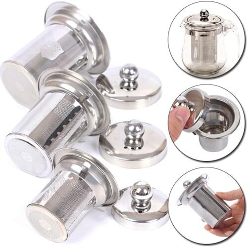 1PC Reusable Stainless Steel Tea Strainer Mesh Infuser Basket Loose Tea Leaf Infusers Herb Filter for Mug Teapot Teaware S/M/L