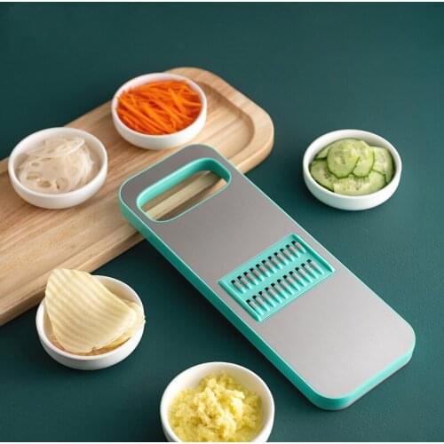 Vegetables Slicer Kitchen Utensil for Potatoes Carrots and Onion Set of 6 Blades Manual Slicer, Stainless Steel Chopper Cutter