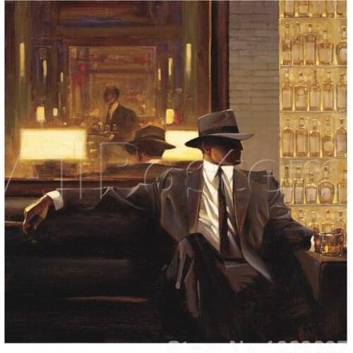 Modern painting for kitchen Amber Glow Man Brent Lynch High quality Hand painted