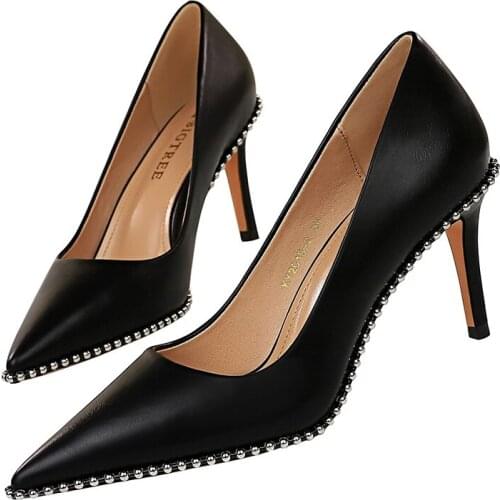 Bigtree Shoes New Women Pumps Spring High Heels Women Shoes Sexy Kitten Heels Women Sandals Crystal Bridal Shoes Women Stiletto