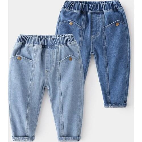 Spring Girls Jeans Baby Kids Jeans for Children Boys Girls Leggings Denim Pants Toddler Pants Girls Kids Pants for Boy Girl 2-8Y