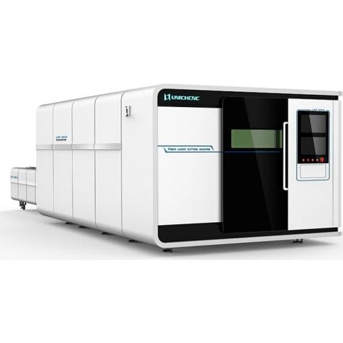 Enclosed type exchange table fiber laser cutting machine 4kw for plate metal fiber laser cutting